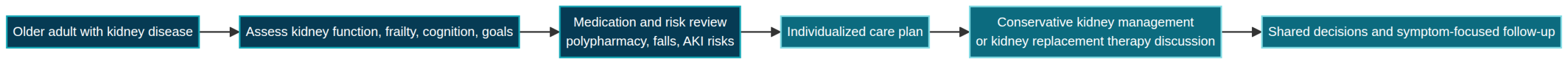 Clinical workflow diagram for Geriatric Nephrology